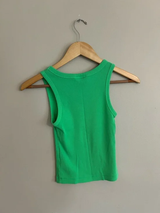 Universal Thread Bright Green Ribbed Tank - Picture 3 of 10